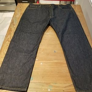 Men's Levi's 501 Straight Leg Dark Blue Jeans